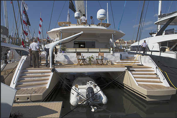 45 catamarans on display in the area in front of the City Hall Square