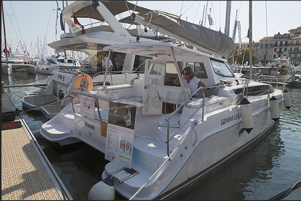 45 catamarans on display in the area in front of the City Hall Square