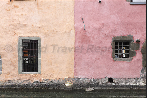 At one time, the people lived along the canals that crossed the village At one time, the people lived along the canals that crossed the village