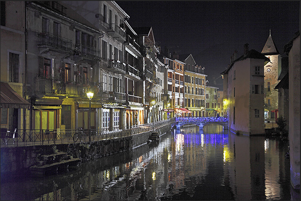Lights and colors in the old town of Annecy during the Christmas season Lights and colors in the old town of Annecy during the Christmas season
