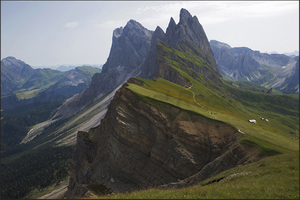 Panorama from the summit of Mount Seceda Panorama from the summit of Mount Seceda