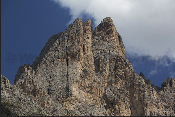 Panorama of the Dolomite Group of Sassolungo Panorama of the Dolomite Group of Sassolungo