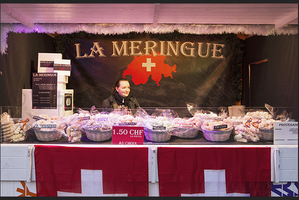 Meringue, one of the most famous products of Switzerland Meringue, one of the most famous products of Switzerland