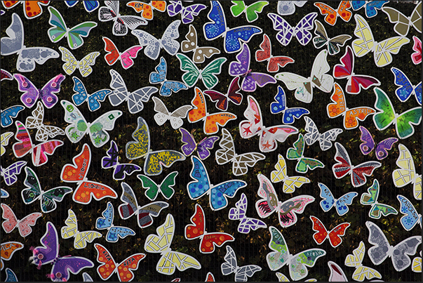 Detail of one of the works exhibited in the Festival of Lights in Europe Square Detail of one of the works exhibited in the Festival of Lights in Europe Square