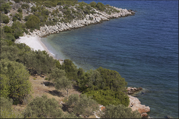 Beaches along the coast of Tserfor Bay