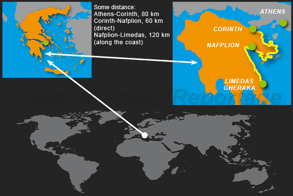 The journey from Limedas to Corinth Canal