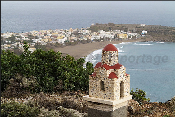 Pelekanos Bay on the south-west coast of the island