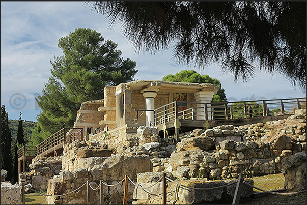 Heraklion. The archaeological citadel ruins of Knossos dating back to 2000 B.C.