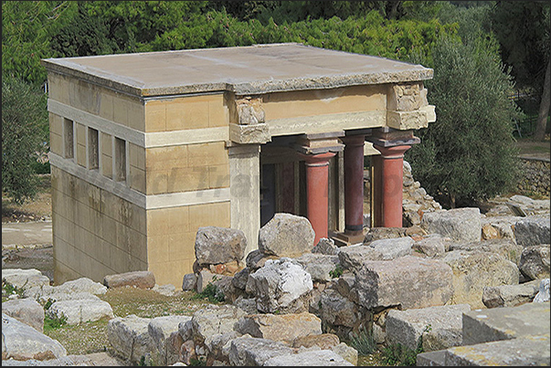 The archaeological ruins of Knossos. The temple was made up of over 400 rooms connected by stairways and arcades