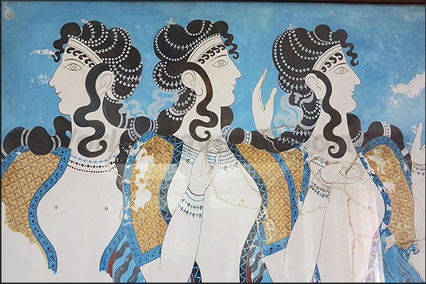 Heraklion. Knossos Palace. The three dancers Heraklion. Knossos Palace. The three dancers
