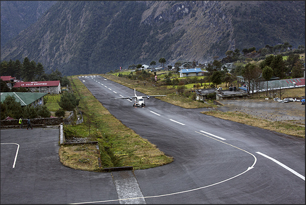 Arrival at Lukla airport Arrival at Lukla airport