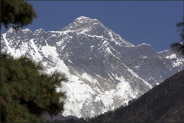 Viewpoint on the Everest (8848 m) before arriving at Namche Bazaar Viewpoint on the Everest (8848 m) before arriving at Namche Bazaar