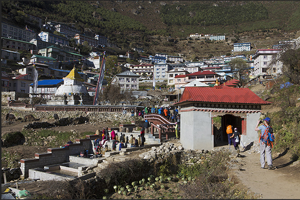 The door of entrance to Namche Bazaar The door of entrance to Namche Bazaar