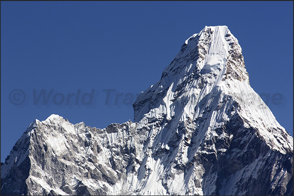 The tip of Mount Ama Dablam (6814 m) The tip of Mount Ama Dablam (6814 m)
