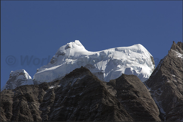 The glacier on Mount Kangteka (6783 m)