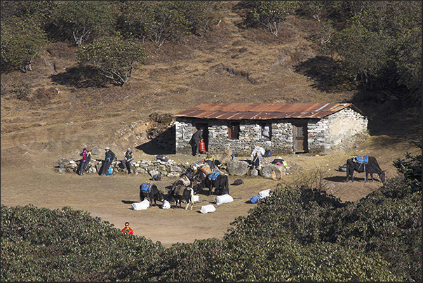 Village of Tengboche (3860 m). Village of Tengboche (3860 m).