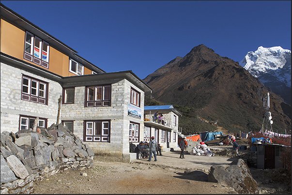 Village of Tengboche (3860 m). The hotel for the night Village of Tengboche (3860 m). The hotel for the night
