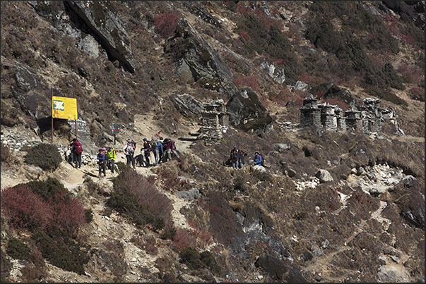 The path before the village of Shomare (4010 m) The path before the village of Shomare (4010 m)