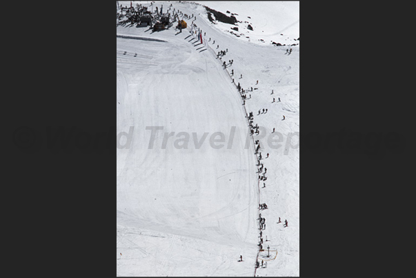 The arrival area of the descent