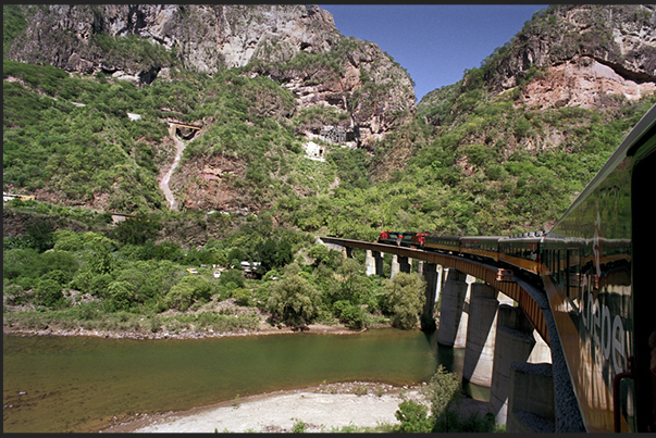 After the bridge near Temoris begins the Sierra Madre mountains After the bridge near Temoris begins the Sierra Madre mountains