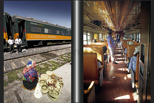 Craft Market. Station of Divisadero, the highest point reached by train, 2250 m of altitude