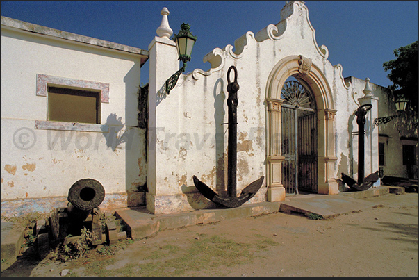 The entrance to the building that was once the harbour office