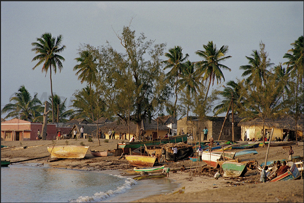 Fishing village on the outskirts of the town Fishing village on the outskirts of the town