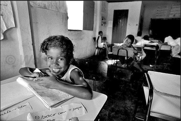 A moment of joy at school during the lessons A moment of joy at school during the lessons