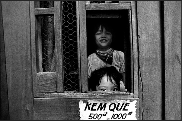 Hanoi. Neighborhood in the old part of the town. A store of ice creams