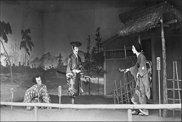 Japan. Yokohama. Wax dummies in a theatre Japan. Yokohama. Wax dummies in a theatre