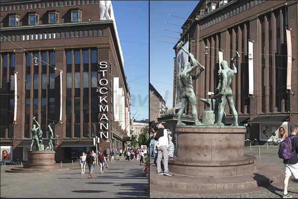 The historic Stockmann Center department store, much frequented by tourists, located in the city center