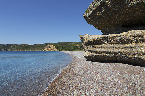 Vothonas beach in the Agios Nikolaos Bay, not far from the village of Avlemonas. South Coast
