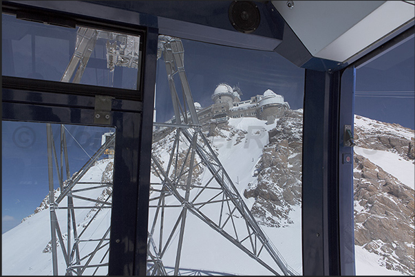 Arrival at the Astronomical Observatory on Pic du Midi de Bigorre (2877 m)