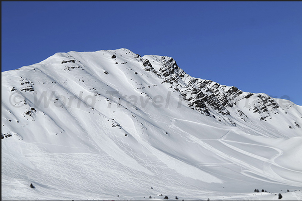 Pic de Chabrieres (2750 m), the speed skiing slope