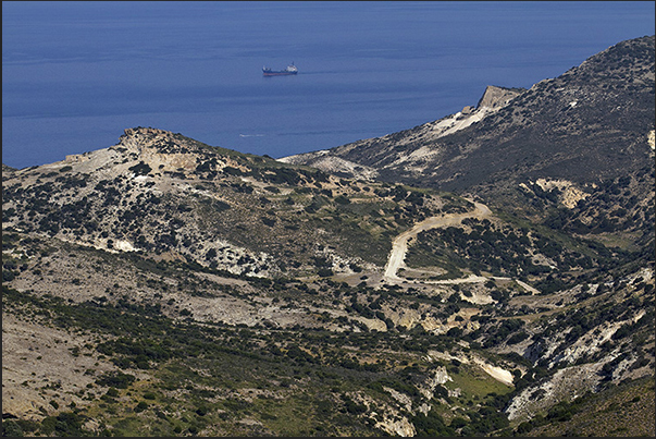 West coast, the uninhabited part of the island with the dirt roads leading to the bay of Agiou Ioannou