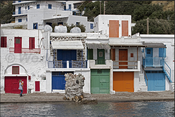 The colored fishermen houses of Klima