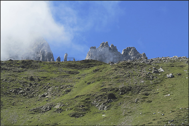 The rocky pinnacles of Grand Seru mountain