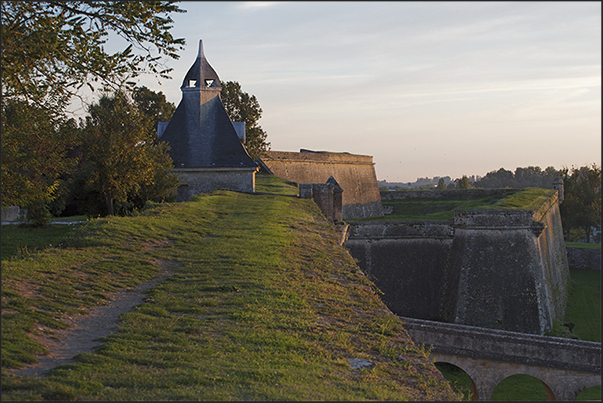 Village of Blaye on Garonne river near the bifurcation with Dordogne river. Citadel fortified by architect Vauban. (17th century)