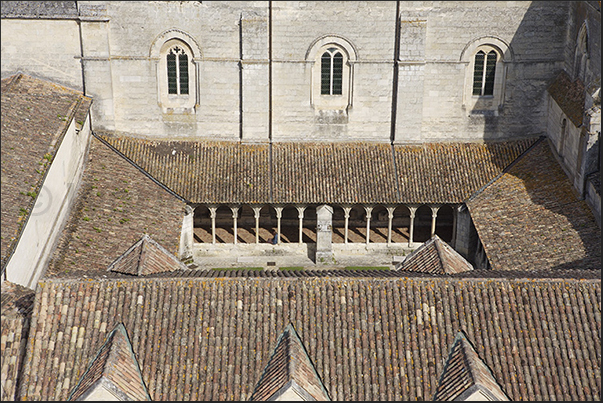 Medieval village of Saint Emilion. The cloister of the collegiate church