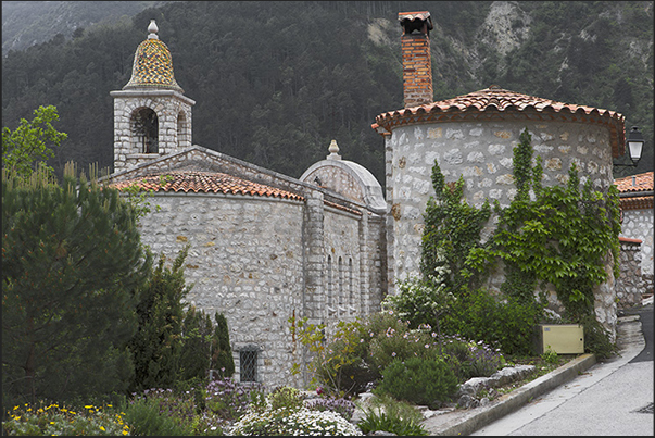 Castillon village. The church of the village