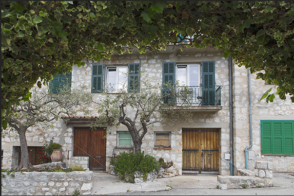 Country of Castillon. The typical stone houses of the village