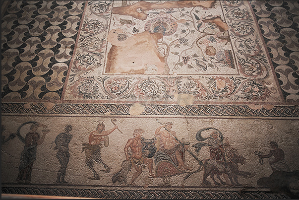 Archaeological site of Kourion in Episkopi Bay. Mosiach floors of the patrician villas Archaeological site of Kourion in Episkopi Bay. Mosiach floors of the patrician villas