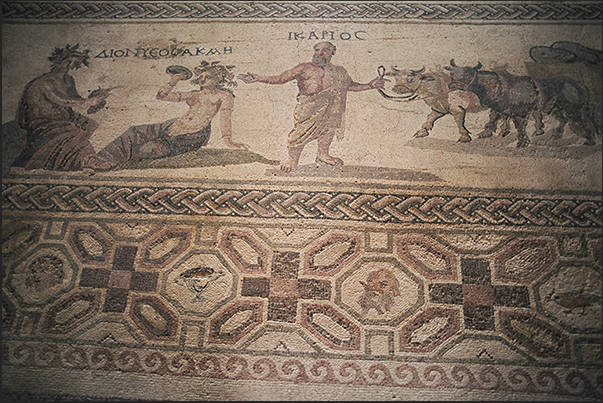 Archaeological site of Kourion in Episkopi Bay. Mosiach floors of the patrician villas