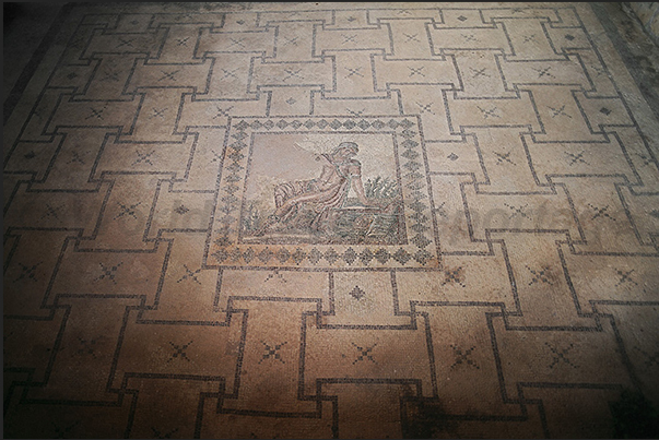 Archaeological site of Kourion in Episkopi Bay. Mosiach floors of the patrician villas Archaeological site of Kourion in Episkopi Bay. Mosiach floors of the patrician villas