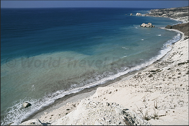 The spectacular bay of Petra Tou Romiou known as Aphrodite's Rock