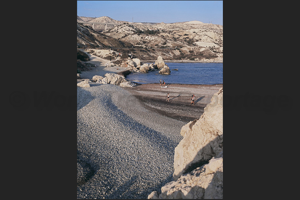 One of the beaches in Petra Tou Romiou One of the beaches in Petra Tou Romiou