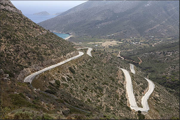 The road that reaches Theodoti Bay (north east coast)