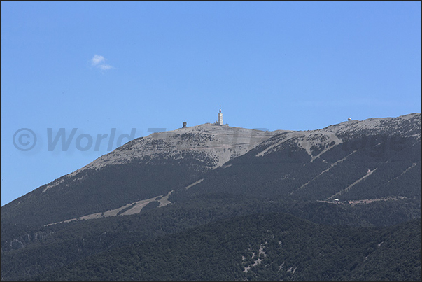 The summit from the north side with the telecommunications tower