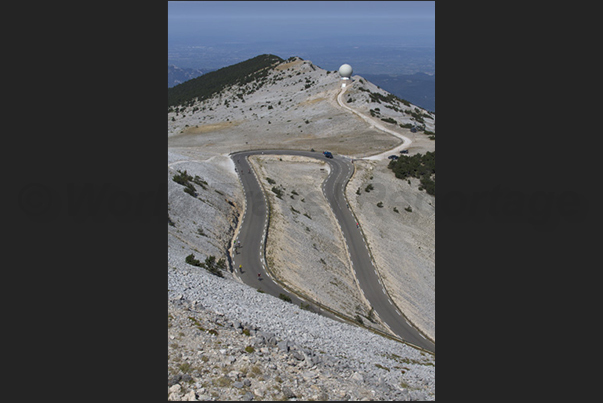 The long descent from the north-western side of Mount Ventoux