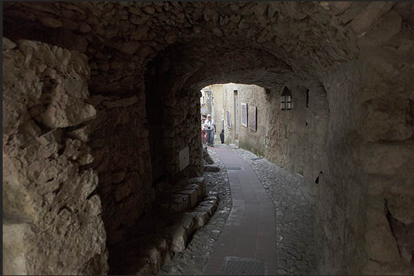 The narrow alleys that cross the village